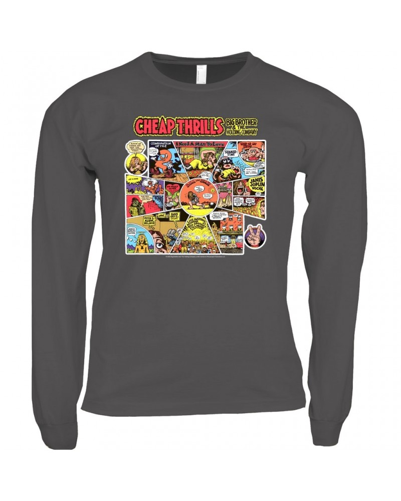 Big Brother & The Holding Company Long Sleeve Shirt | Cheap Thrills Album Cover Shirt $12.58 Shirts