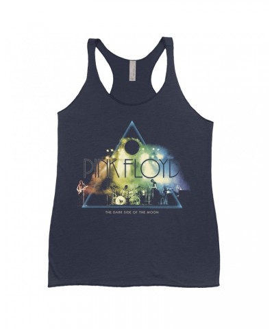 Pink Floyd Ladies' Tank Top | Live Show Dark Side Of The Moon Photo Rainbow Design Shirt $10.71 Shirts