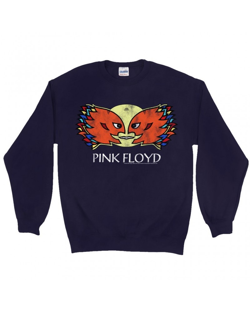 Pink Floyd Sweatshirt | Airship Blimp 1994 Division Bell Tour Distressed Sweatshirt $14.68 Sweatshirts