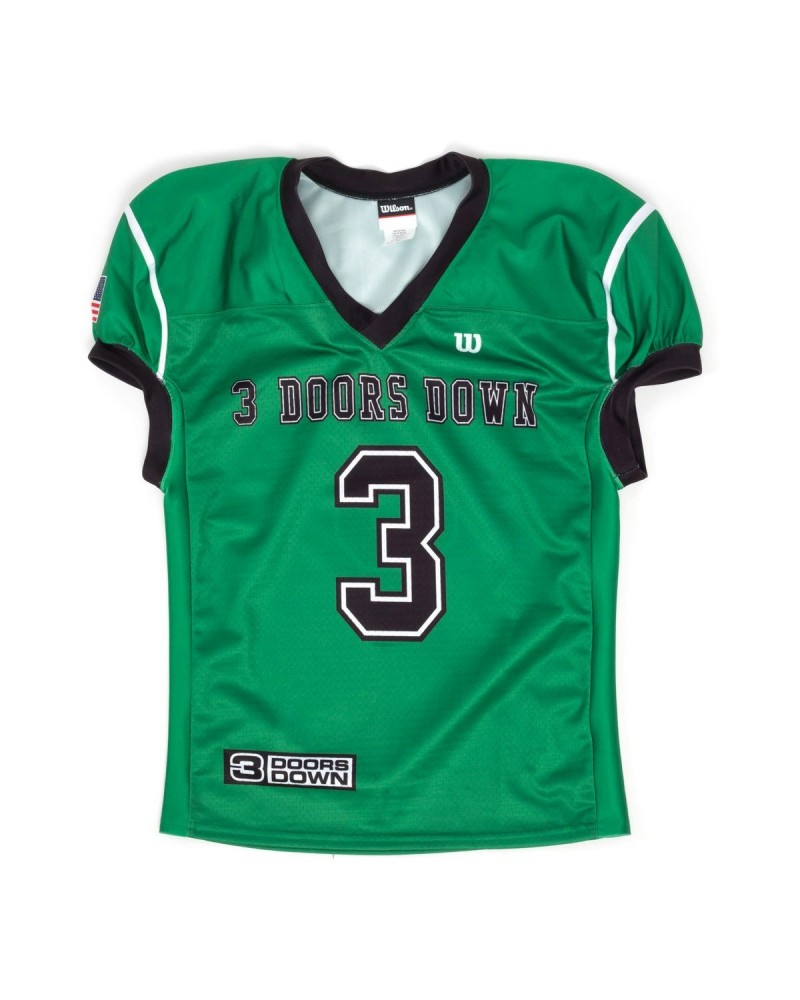 3 Doors Down Green Authentic Football Jersey $32.00 Shirts