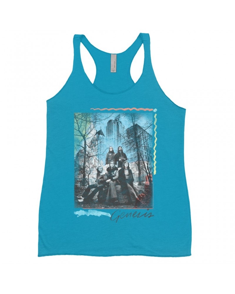 Genesis Ladies' Tank Top | Colorful Watercolor Band Photo In NYC Shirt $9.84 Shirts