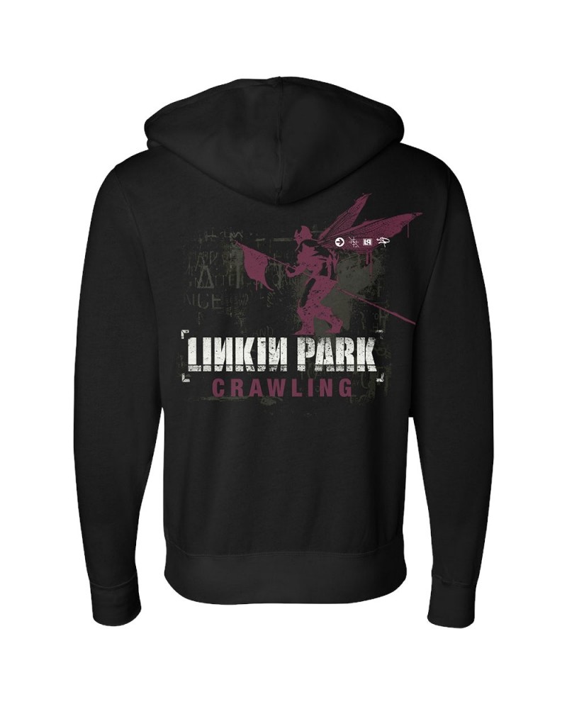 Linkin Park LP Crawling Side Street Soldier Zip Hoodie $25.20 Vinyl