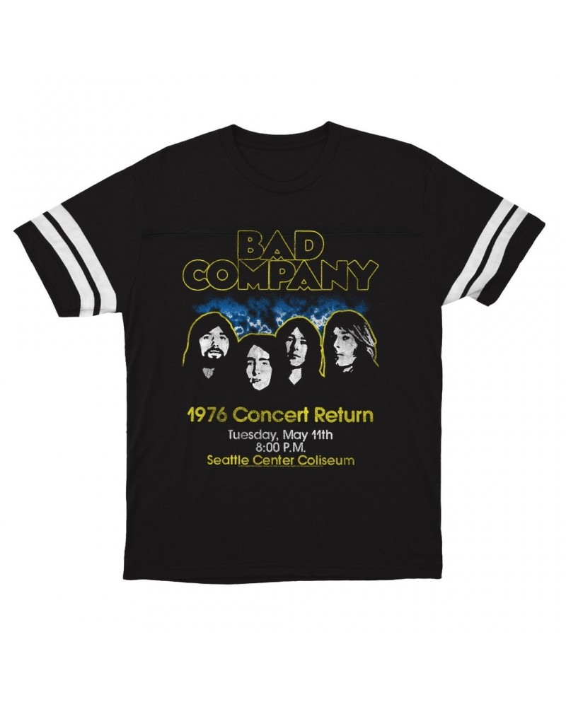 Bad Company T-Shirt | 1976 Concert Return Distressed Football Shirt $14.50 Shirts