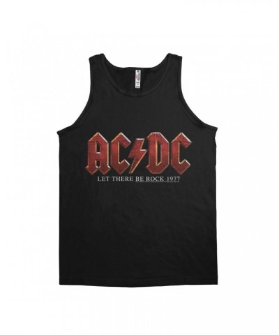 AC/DC Unisex Tank Top | Let There Be Rock 1977 Design Distressed Shirt $7.73 Shirts