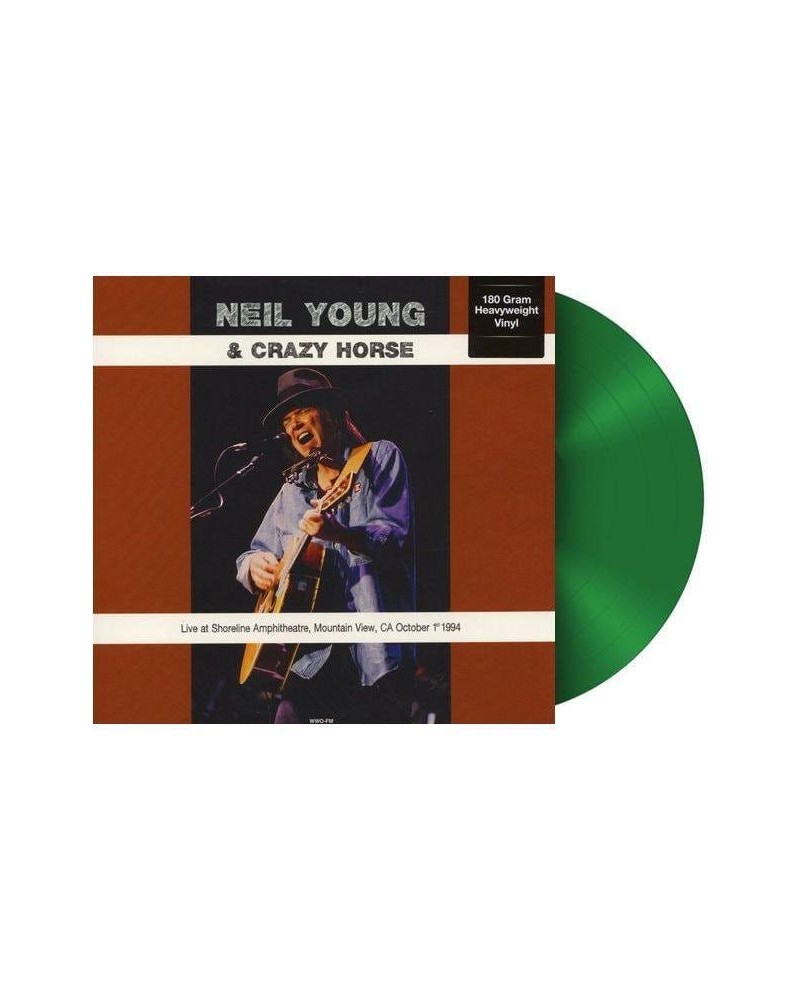 Neil Young & Crazy Horse LP Vinyl Record - Live At Shoreline Amphitheatre Mountain View Ca October 1St 19 94 (Green Vinyl) $1...