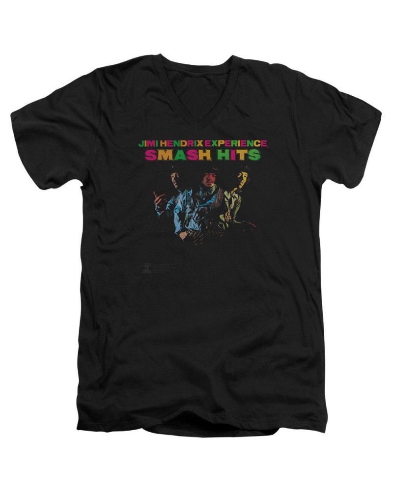 Jimi Hendrix Smash Hits Black V-Neck T-Shirt $11.10 Shirts