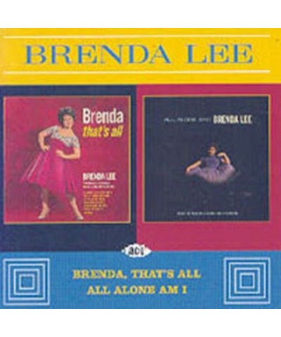 Brenda Lee CD - Thats All & All Alone Am I $13.74 CD