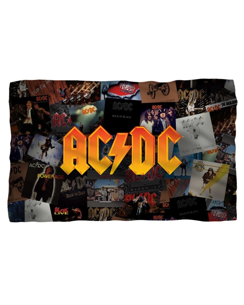 AC/DC Albums -Fleece Blanket - White [36 X 58] $13.60 Blankets