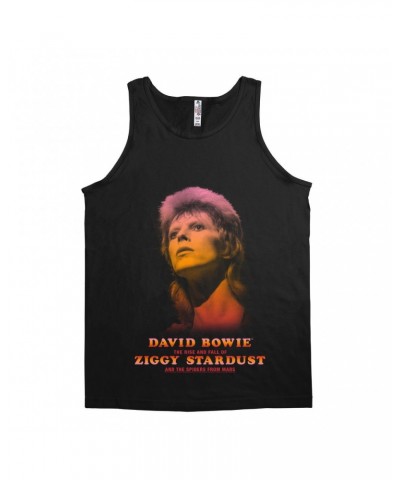 David Bowie Unisex Tank Top | The Rise And Fall Of Ziggy Stardust And The Spiders From Mars Ombre Image Shirt $11.98 Shirts