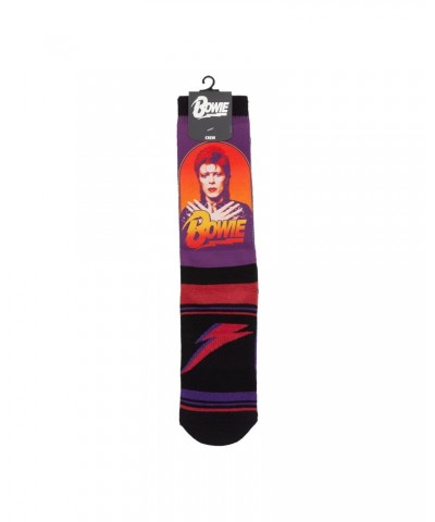 David Bowie Red & Purple Crew Socks $6.15 Footware