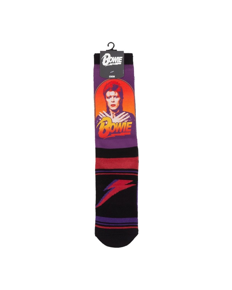 David Bowie Red & Purple Crew Socks $6.15 Footware