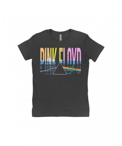 Pink Floyd Ladies' Boyfriend T-Shirt | Dark SIde Of The Moon Tropical Sunset Shirt $11.98 Shirts