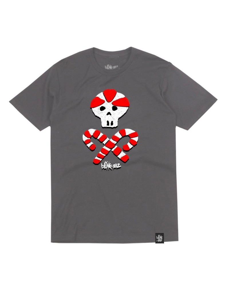 blink-182 Candy Cross Bones Grey Tee $12.90 Shirts