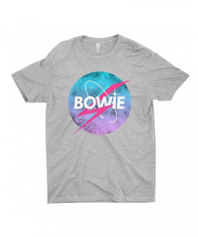 David Bowie T-Shirt | Pastel Bowie NASA Inspired Logo Shirt $7.73 Shirts