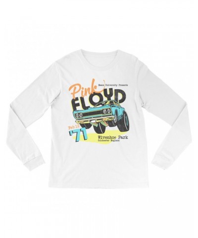 Pink Floyd Long Sleeve Shirt | Essex University Plymouth Roadrunner Concert Promotion Distressed Shirt $12.58 Shirts