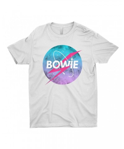 David Bowie T-Shirt | Pastel Bowie NASA Inspired Logo Shirt $7.73 Shirts