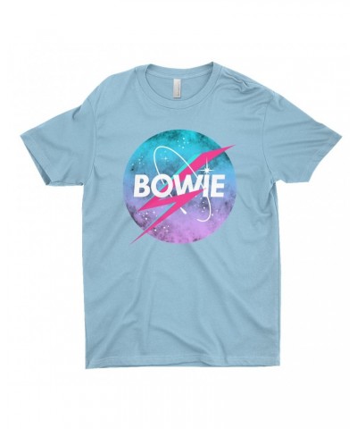 David Bowie T-Shirt | Pastel Bowie NASA Inspired Logo Shirt $7.73 Shirts