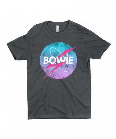 David Bowie T-Shirt | Pastel Bowie NASA Inspired Logo Shirt $7.73 Shirts