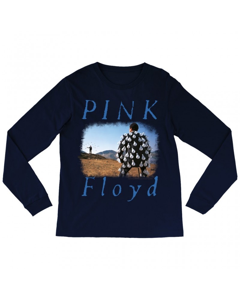 Pink Floyd Long Sleeve Shirt | Delicate Sound Of Thunder Album Design Distressed Shirt $12.58 Shirts