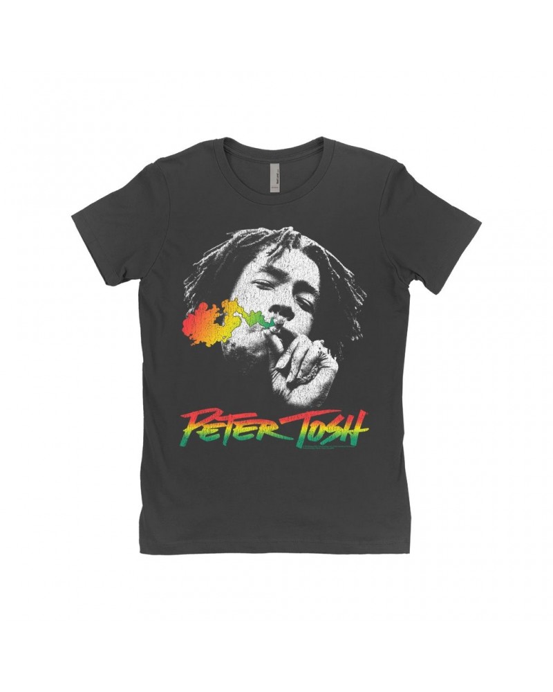 Peter Tosh Ladies' Boyfriend T-Shirt | Legalize it Magical Smoke Shirt $11.98 Shirts