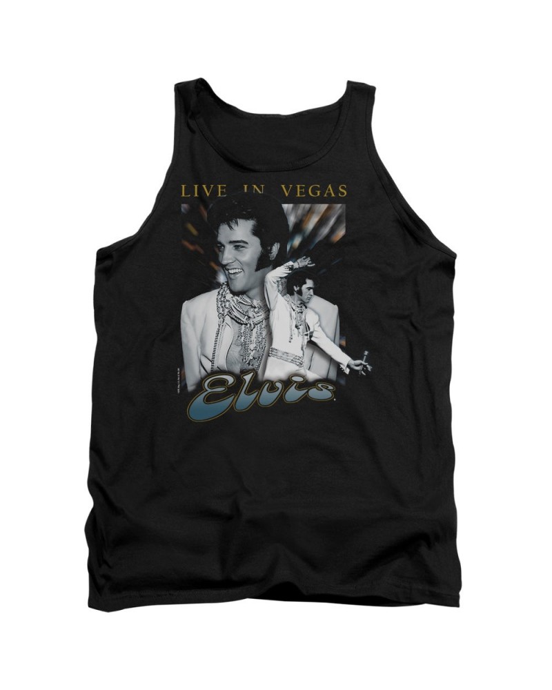 Elvis Presley Tank Top | LIVE IN VEGAS Sleeveless Shirt $6.48 Shirts