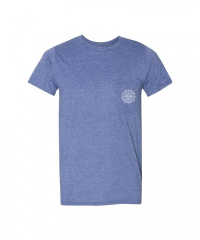 Conor Oberst Floral Stamp T-Shirt - Heather Blue $11.25 Shirts