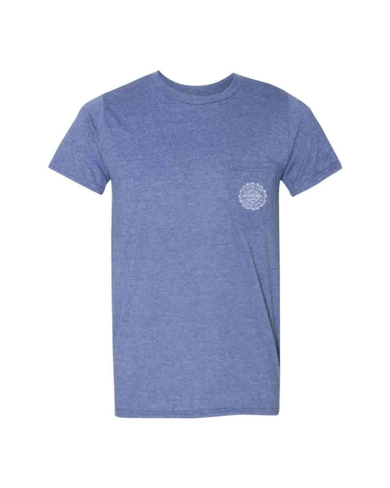 Conor Oberst Floral Stamp T-Shirt - Heather Blue $11.25 Shirts