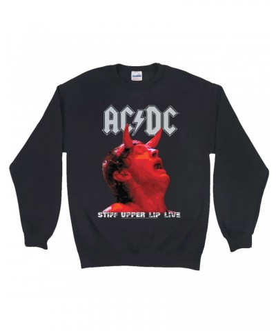 AC/DC Sweatshirt | Stiff Upper Lip Live Album Cover Art Sweatshirt $12.58 Sweatshirts