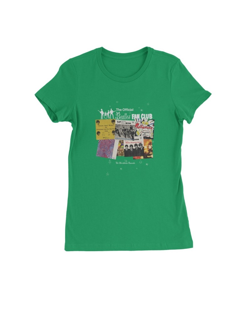 The Beatles Christmas Singles Green Juniors T-Shirt $10.80 Shirts