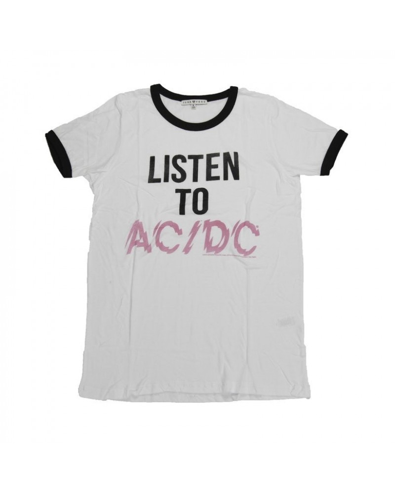 AC/DC Women's Listen To AC/DC Ringer T-Shirt $2.30 Shirts