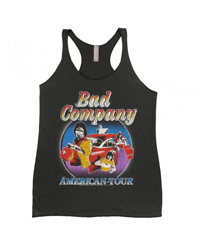 Bad Company Ladies' Tank Top | Crazy Circles American Tour Distressed Shirt $9.84 Shirts