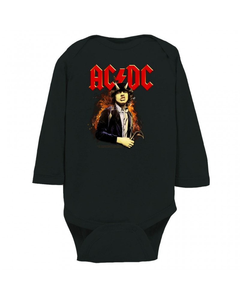 AC/DC Long Sleeve Bodysuit | Highway To Hell Angus Young Design Bodysuit $9.86 Shirts