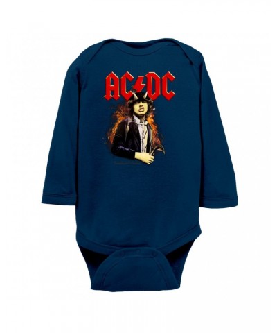 AC/DC Long Sleeve Bodysuit | Highway To Hell Angus Young Design Bodysuit $9.86 Shirts