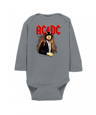 AC/DC Long Sleeve Bodysuit | Highway To Hell Angus Young Design Bodysuit $9.86 Shirts