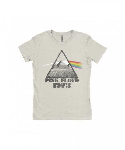 Pink Floyd Ladies' Boyfriend T-Shirt | 1973 Dark Side Pyramid Shirt $12.23 Shirts