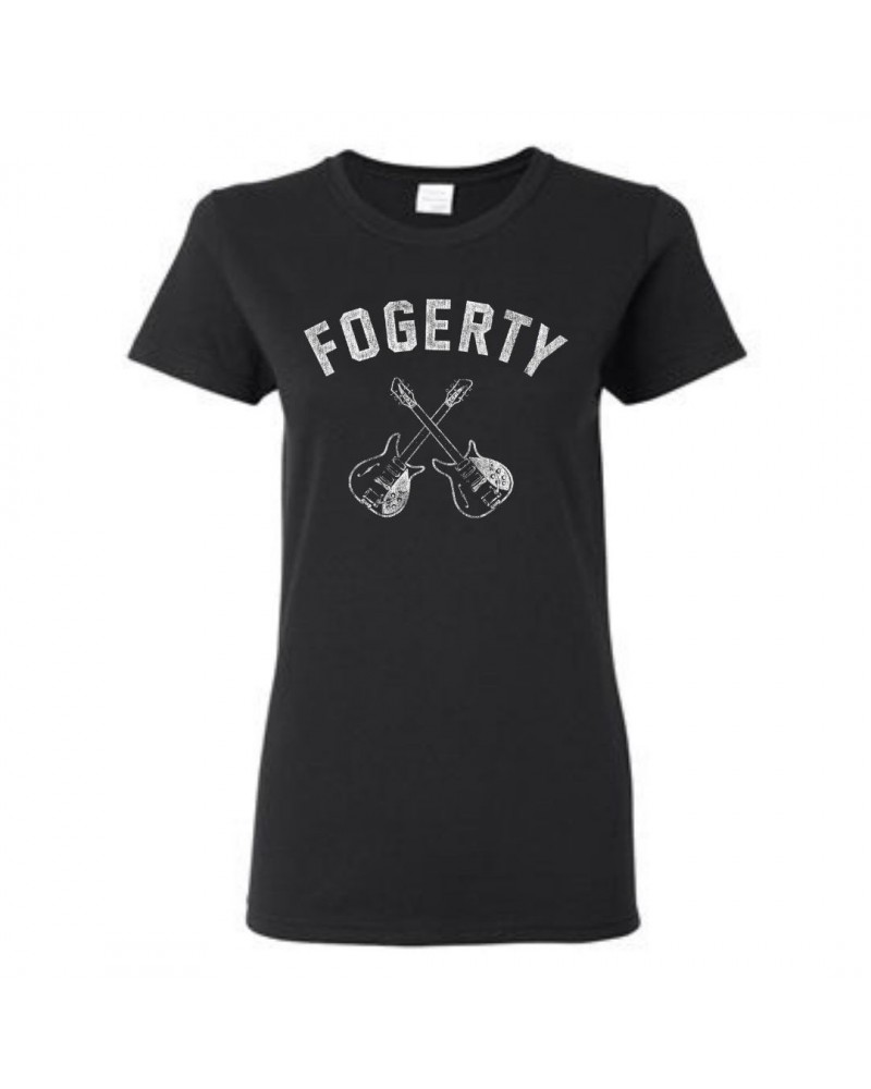 John Fogerty Women's Crossed Guitars T-Shirt $14.10 Shirts