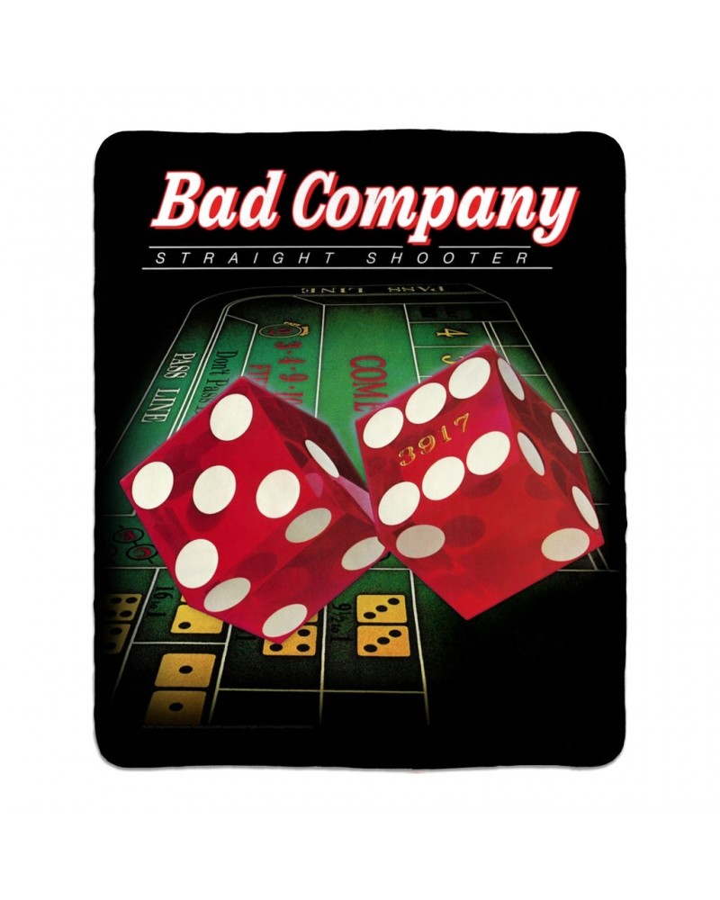 Bad Company Sherpa Blanket | Straight Shooter Album Cover Blanket $31.48 Blankets