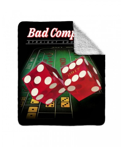 Bad Company Sherpa Blanket | Straight Shooter Album Cover Blanket $31.48 Blankets