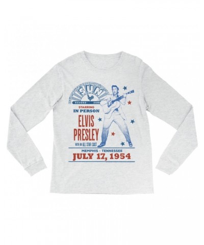 Elvis Presley Sun Records Long Sleeve Shirt | Memphis Tennessee July 1954 Concert Sun Records Shirt $12.88 Shirts