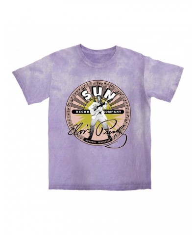 Elvis Presley Sun Records T-shirt | SIgnature With Burst Sun Records Color Blast Shirt $14.08 Shirts