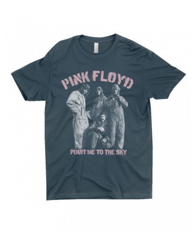 Pink Floyd T-Shirt | Point Me To The Sky Pink Design Distressed Shirt $10.98 Shirts