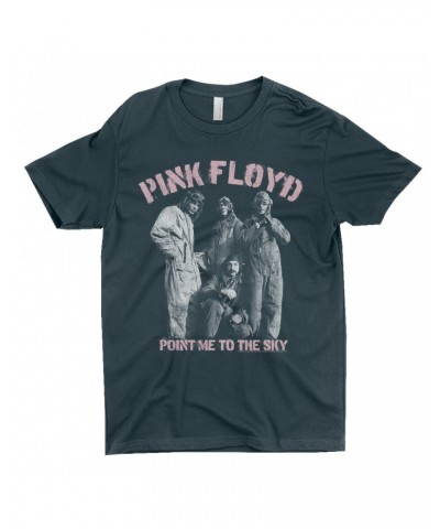 Pink Floyd T-Shirt | Point Me To The Sky Pink Design Distressed Shirt $10.98 Shirts