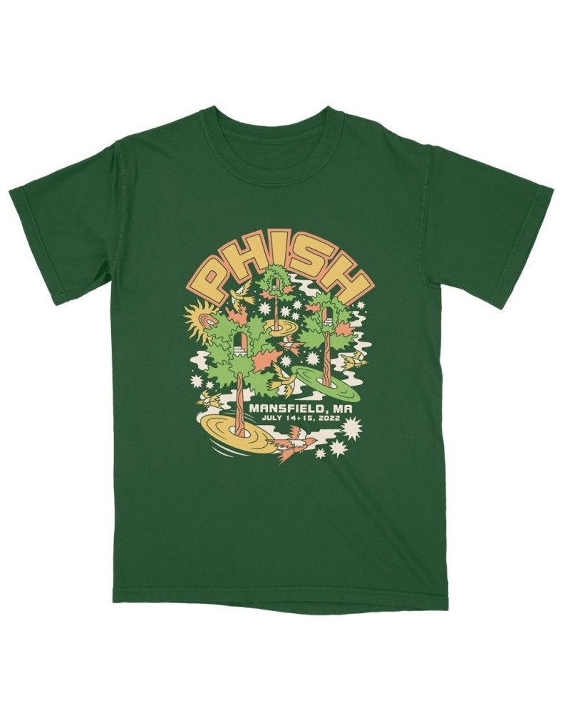 Phish Mansfield Summer Tour 2022 Event Tee on Evergreen $12.50 Shirts