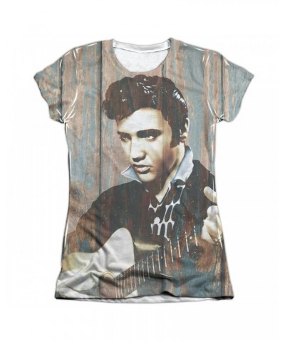 Elvis Presley Junior's Shirt | WOODGRAIN Junior's Tee $8.10 Shirts