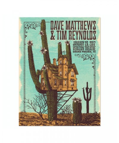 Dave Matthews Band Dave & Tim Show Poster– Grand Prairie TX 1/26/17 $12.80 Decor