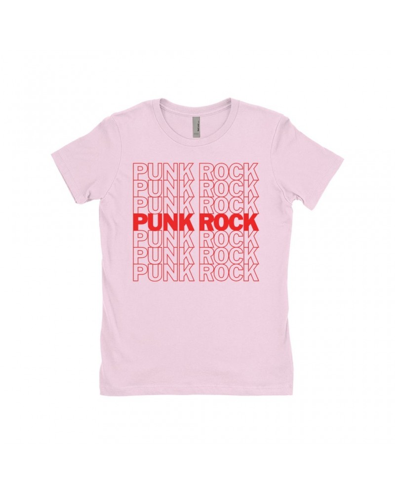 Music Life - Punk Music Life Ladies' Boyfriend T-Shirt | Punk Rock On Repeat Music Life Shirt $10.73 Shirts