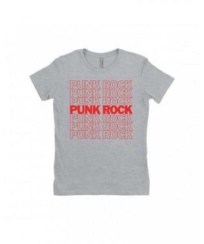 Music Life - Punk Music Life Ladies' Boyfriend T-Shirt | Punk Rock On Repeat Music Life Shirt $10.73 Shirts