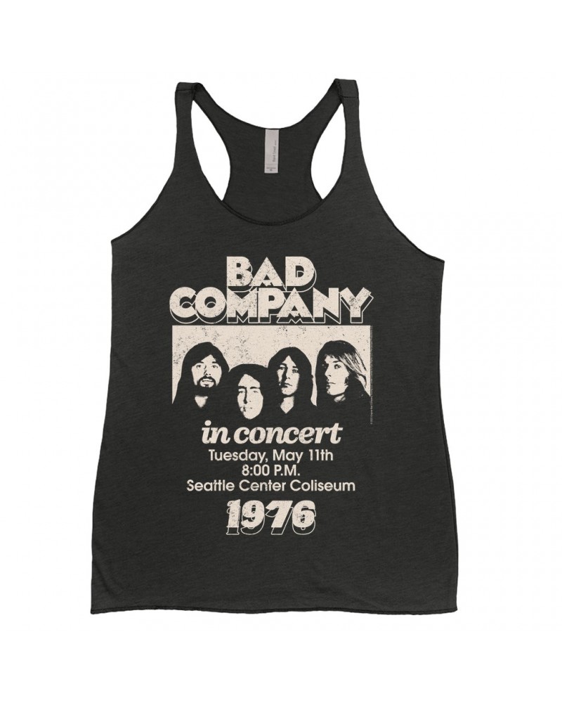 Bad Company Ladies' Tank Top | Live In Concert Seattle Center 1976 Shirt $13.32 Shirts