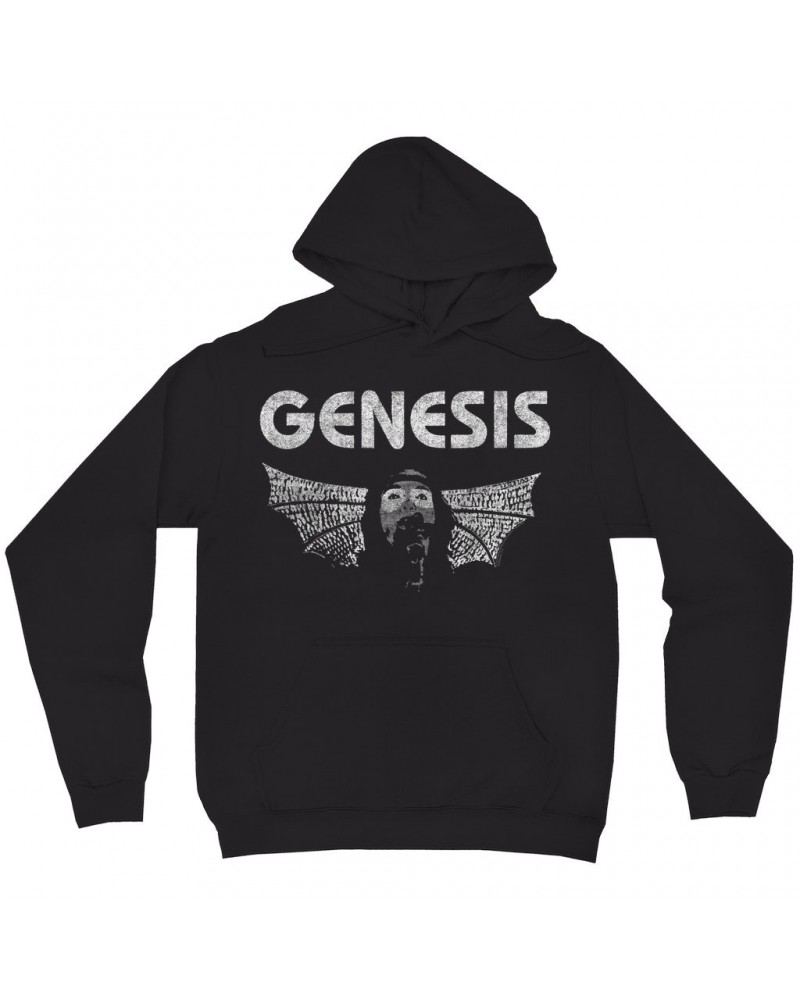 Genesis Hoodie | Vintage White Band Logo Distressed Hoodie $17.58 Sweatshirts